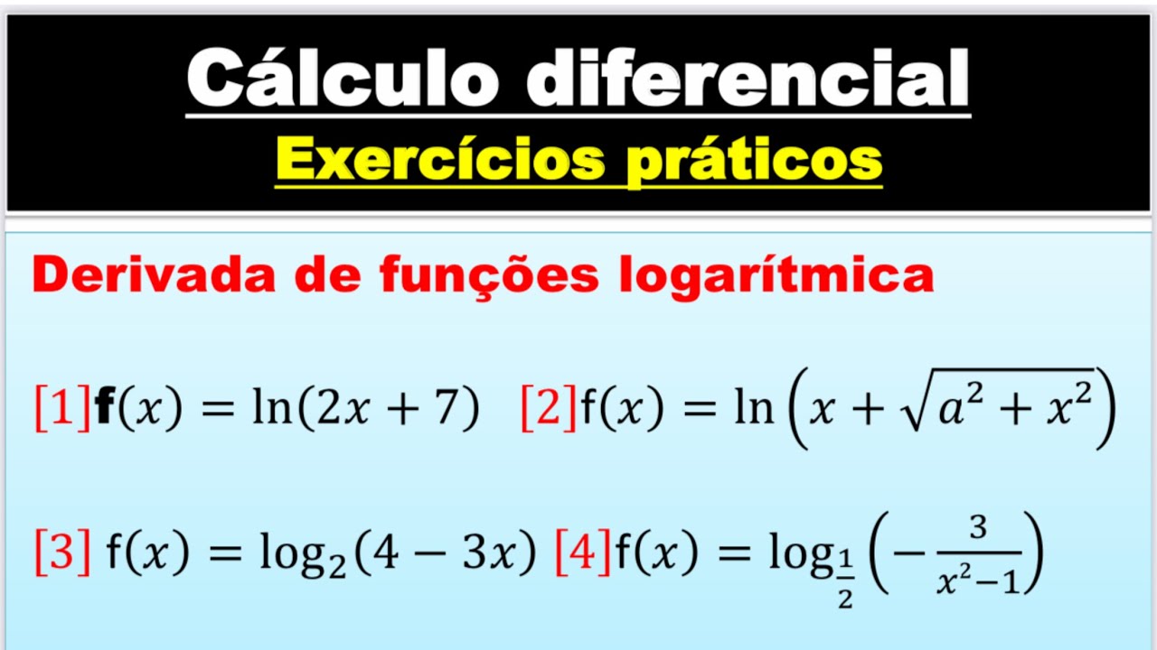 DERIVADA DE FUNÇÕES LOGARÍTMICAS
