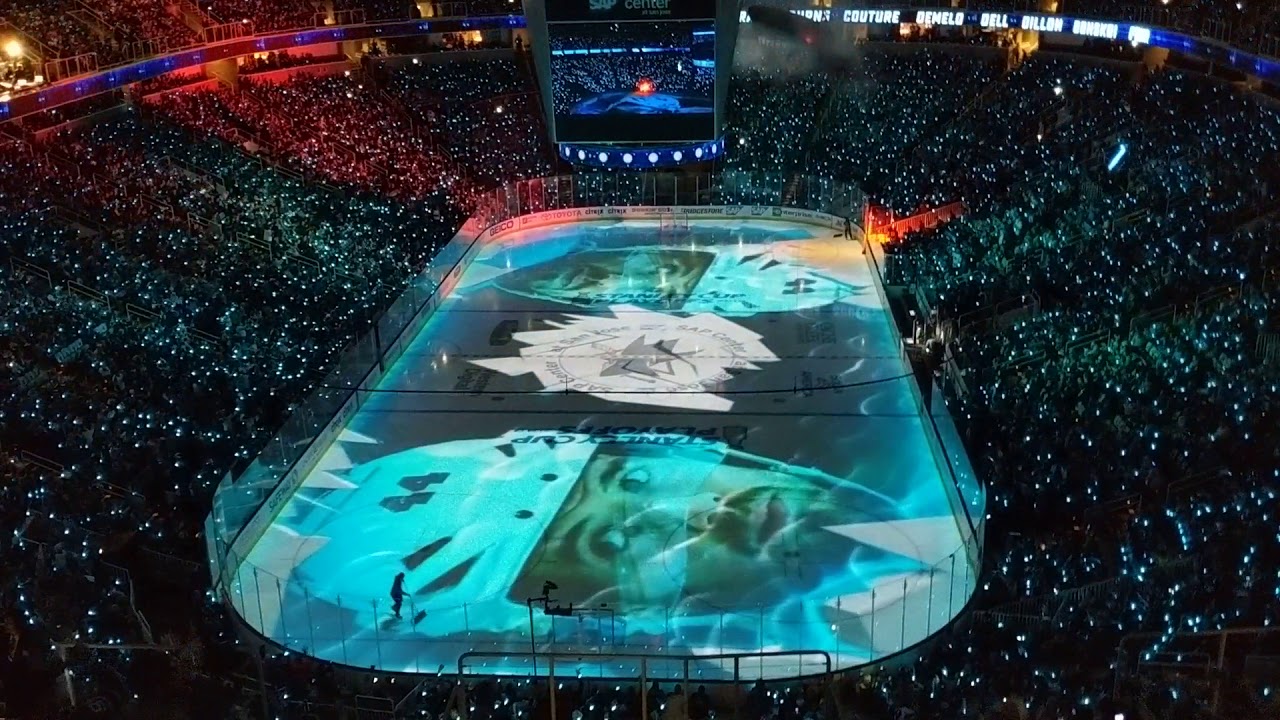 Sharks Playoffs 2018- Game 3 - Home Game 1 - Ice Intro