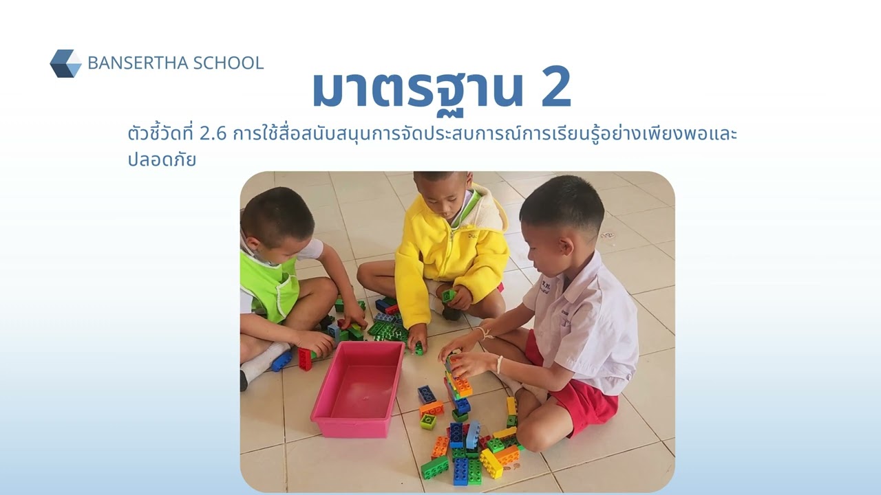 ระดับชั้นอนุบาล การประกันคุณภาพและมาตรฐานการศึกษา โรงเรียนบ้านเซอทะ 2 รอบ 5
