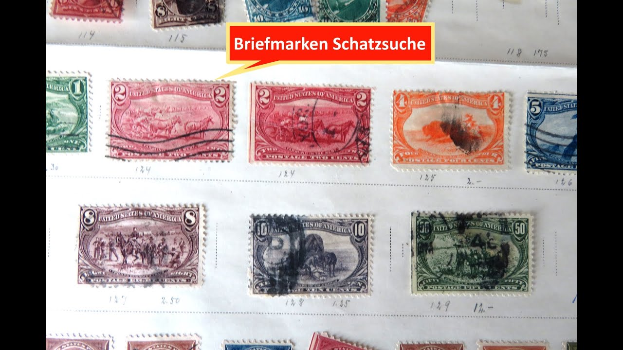 Briefmarken wertvoll? Schatzsuche in einer Sammlung alte Briefmarken USA
