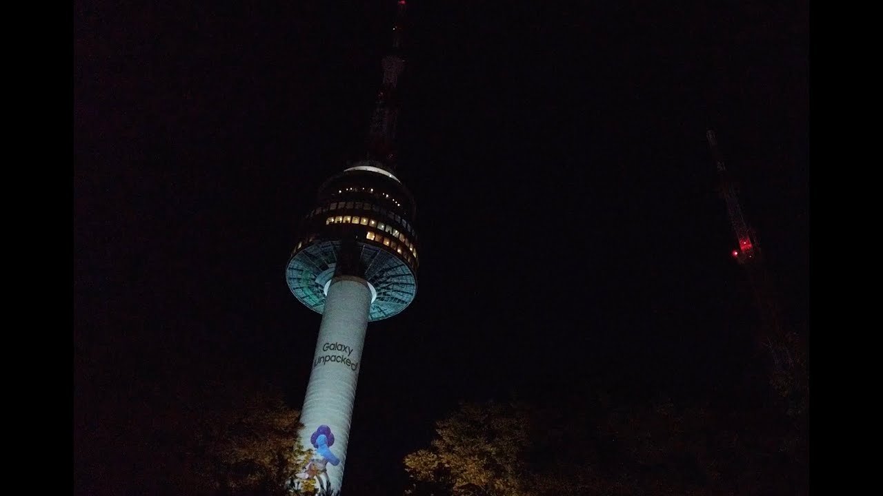 (4K HDR) Namsan Tower Night Walk + Cable Car & Views from Top. Seoul, South Korea