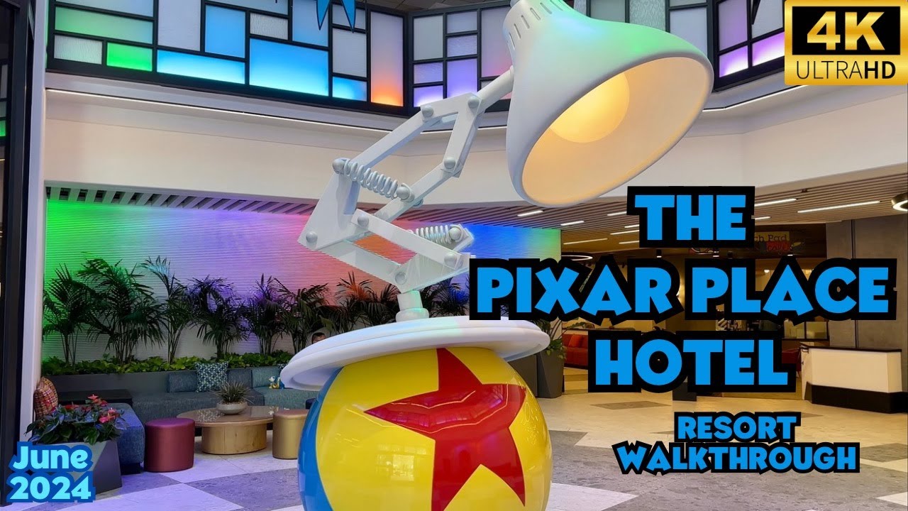 Pixar Place Hotel Walkthrough- Hotel Tour with Walk to New Downtown Disney Entrance June 2024 [4K]