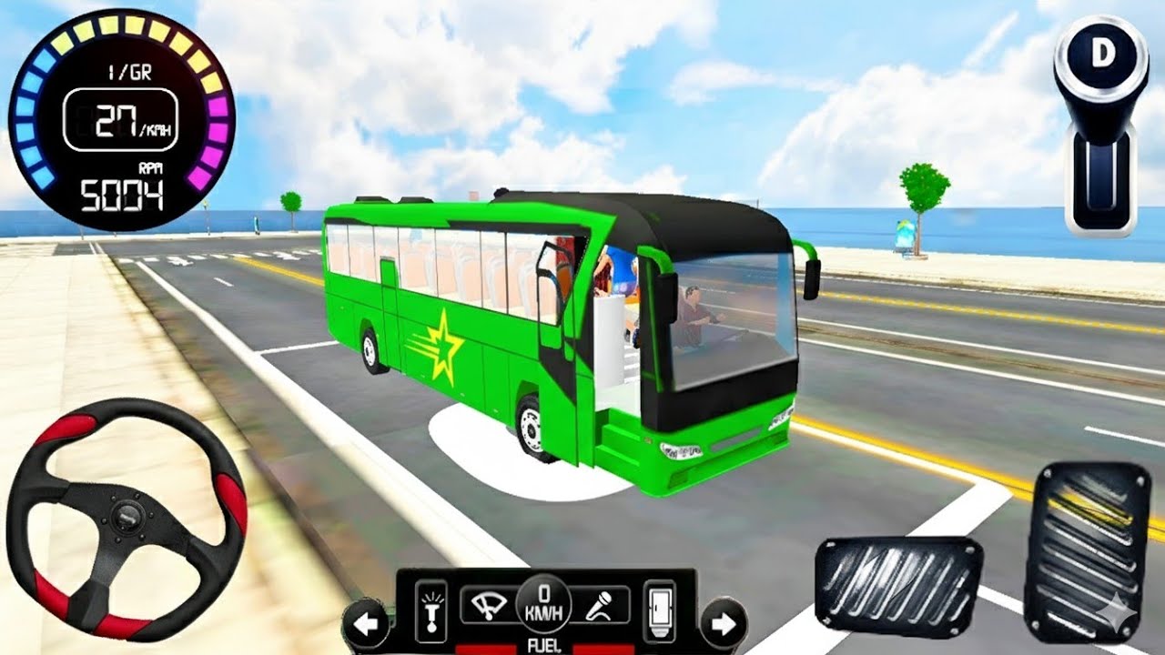 Chinese bus passenger pic and drop bus driving - Simulator Android Gameplay