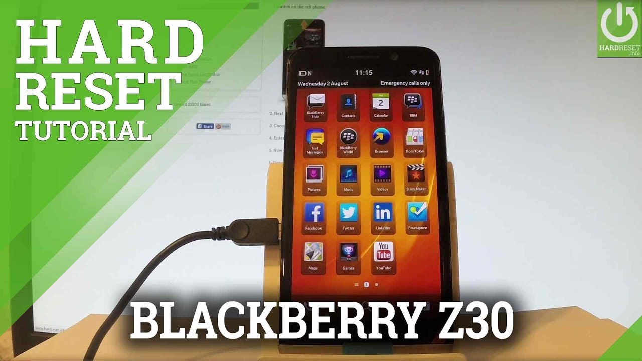 Как сделать полный сброс настроек BLACKBERRY Z30 — сброс настроек до заводских