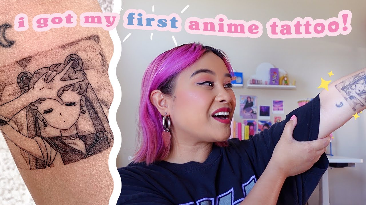 omg, getting my first anime tattoo (process, pain level, + aftercare)