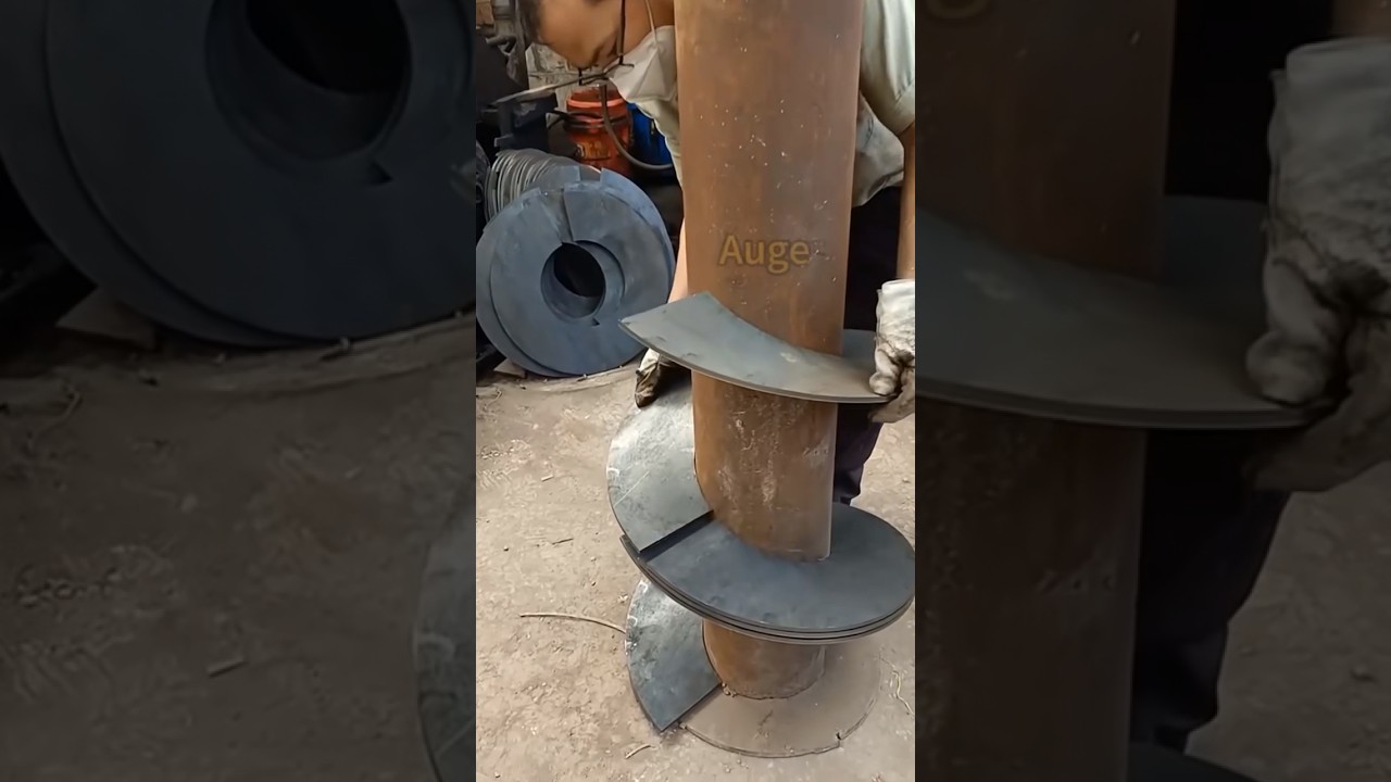 Auger blade test. #screw #conveyormachine #augerblade #screwconveyor #auger #screw #conveyor