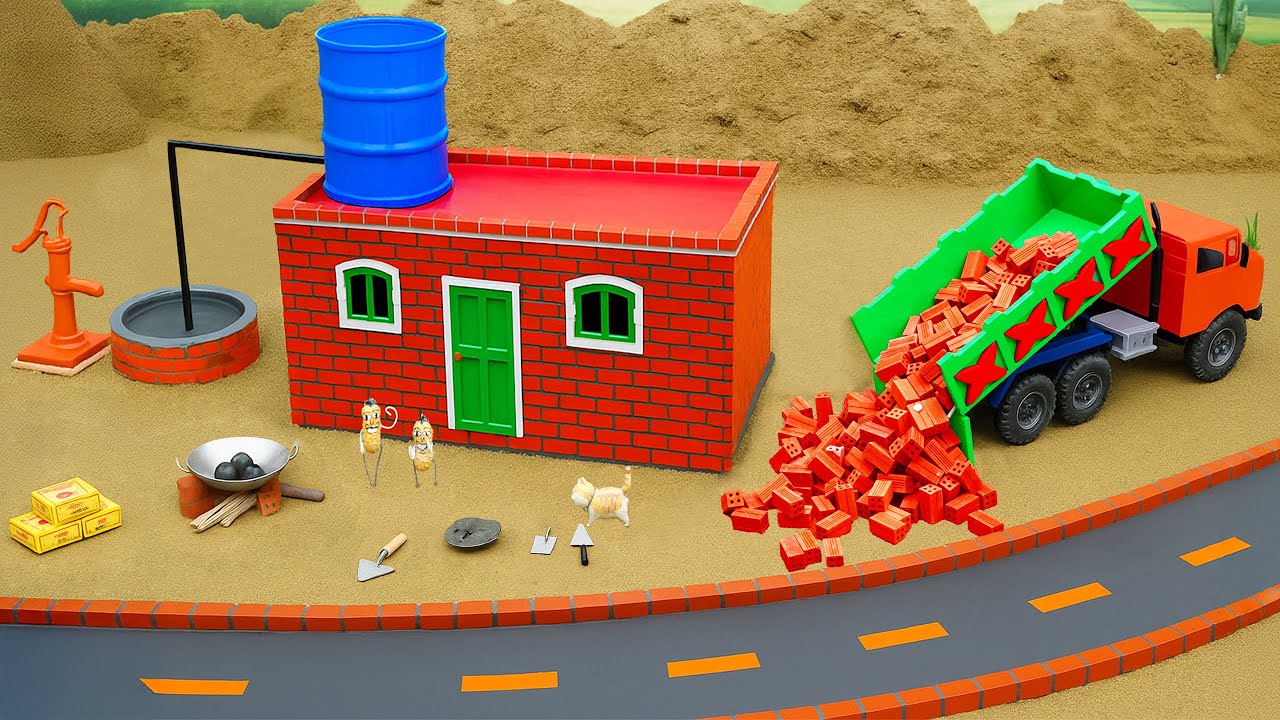 House on Fire | DIY Mini Brick Container House Building Science Project