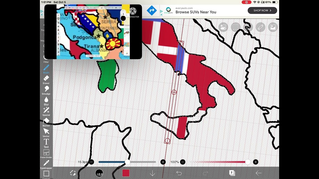 Flag map of 1914 Europe