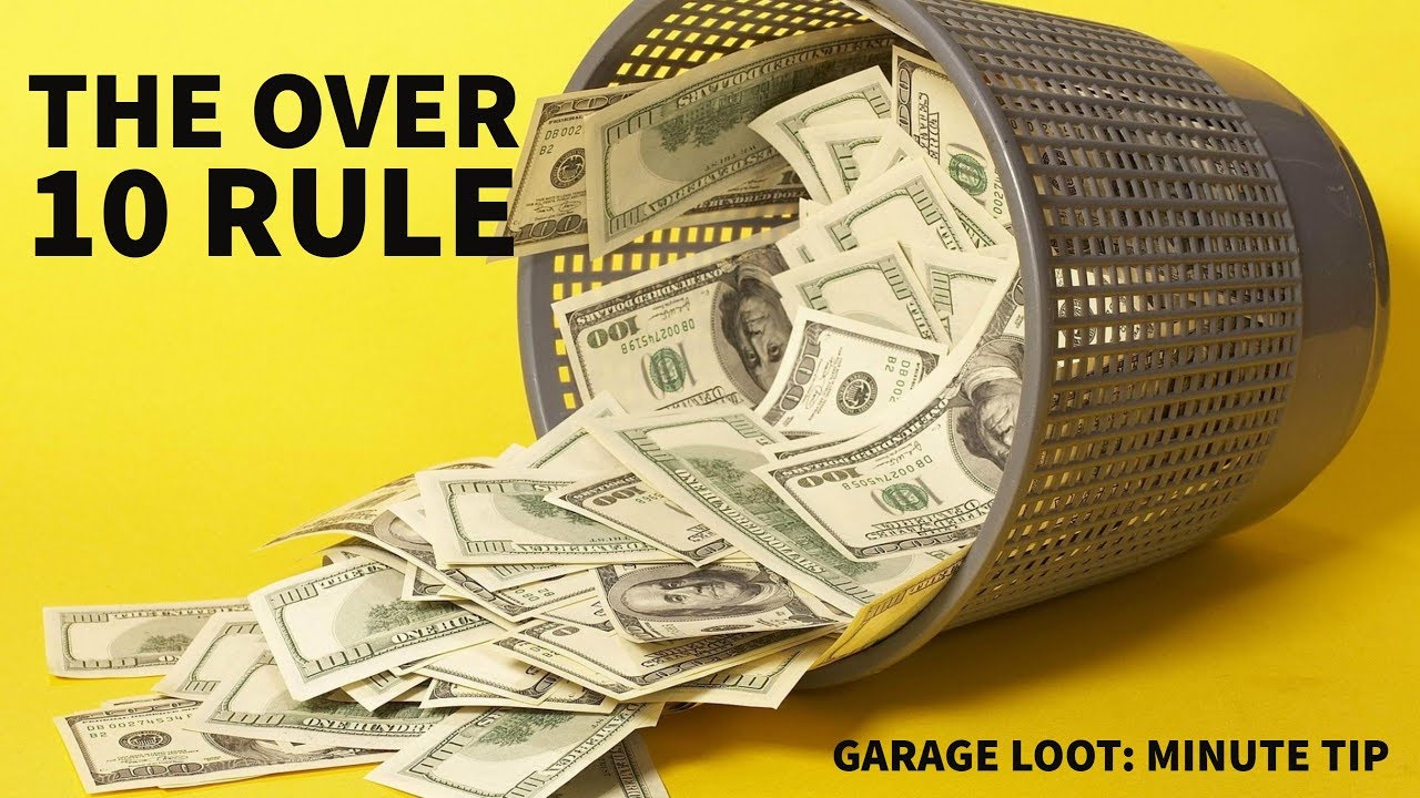 Garage Sale Tips: Over 10 Rule
