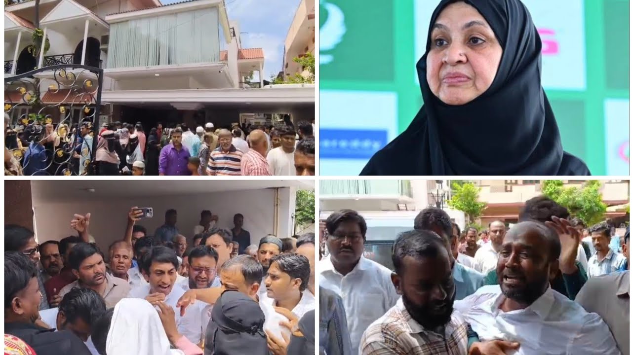 Residents protest outside MLA Kaneez Fatima&rsquo;s residence, demanding basic civic facilities and immed