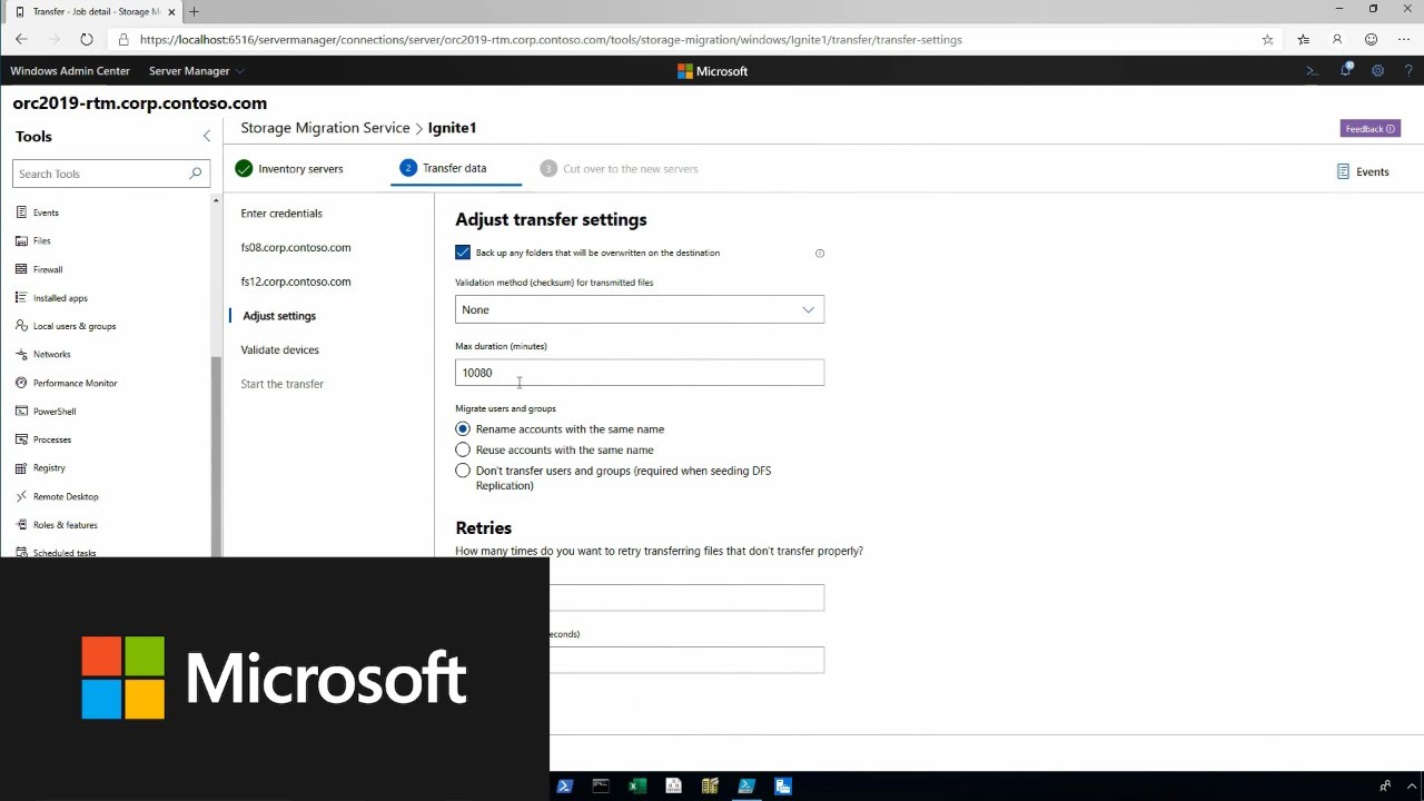How to use Storage Migration Service with Windows Admin Center