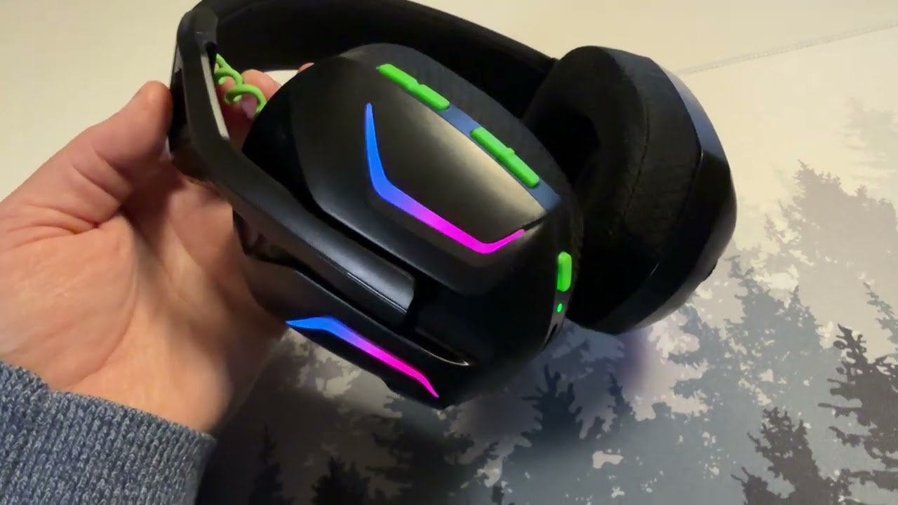 WESEARY 7.1 Gaming Headphones | Wireless, RGB, Crystal Mic & 50Hr Battery!