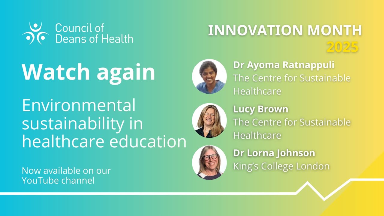 Sustainability in Healthcare Education - Innovation Month 2025