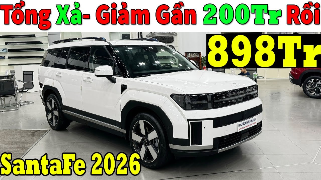✅Giá Khuyến Mại Hyundai SantaFe Tháng 2 Giảm Gần 200Tr, 7 Chỗ Đi Tết| Giá Lăn Bánh SantaFe| Topcarvn