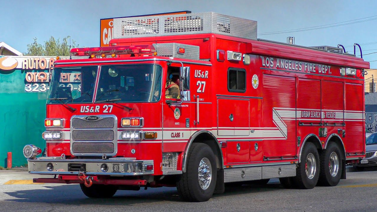 LAFD Engine 94, USAR Task Force 27 + Light Force 27 Responding  