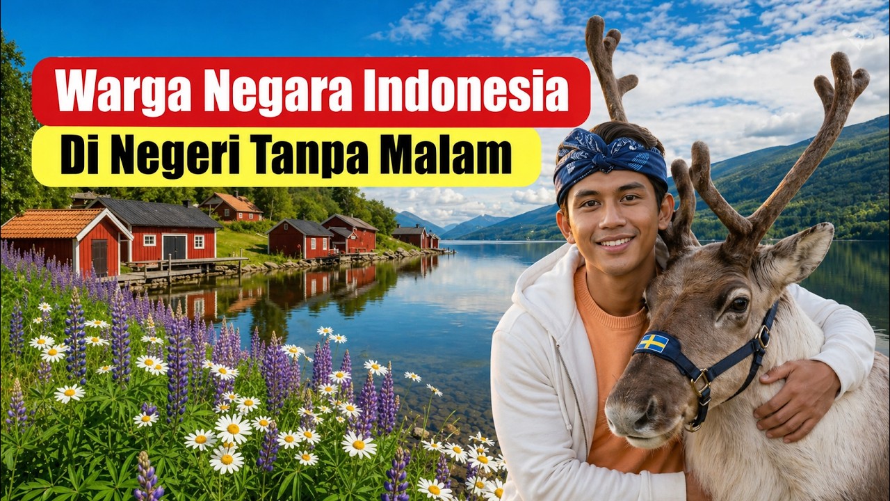 WNI di Negara Tanpa Malam Swedia ll Suasana Jalan Kaki Tengah Malam ll Siang 24 Jam ll Midnightsun