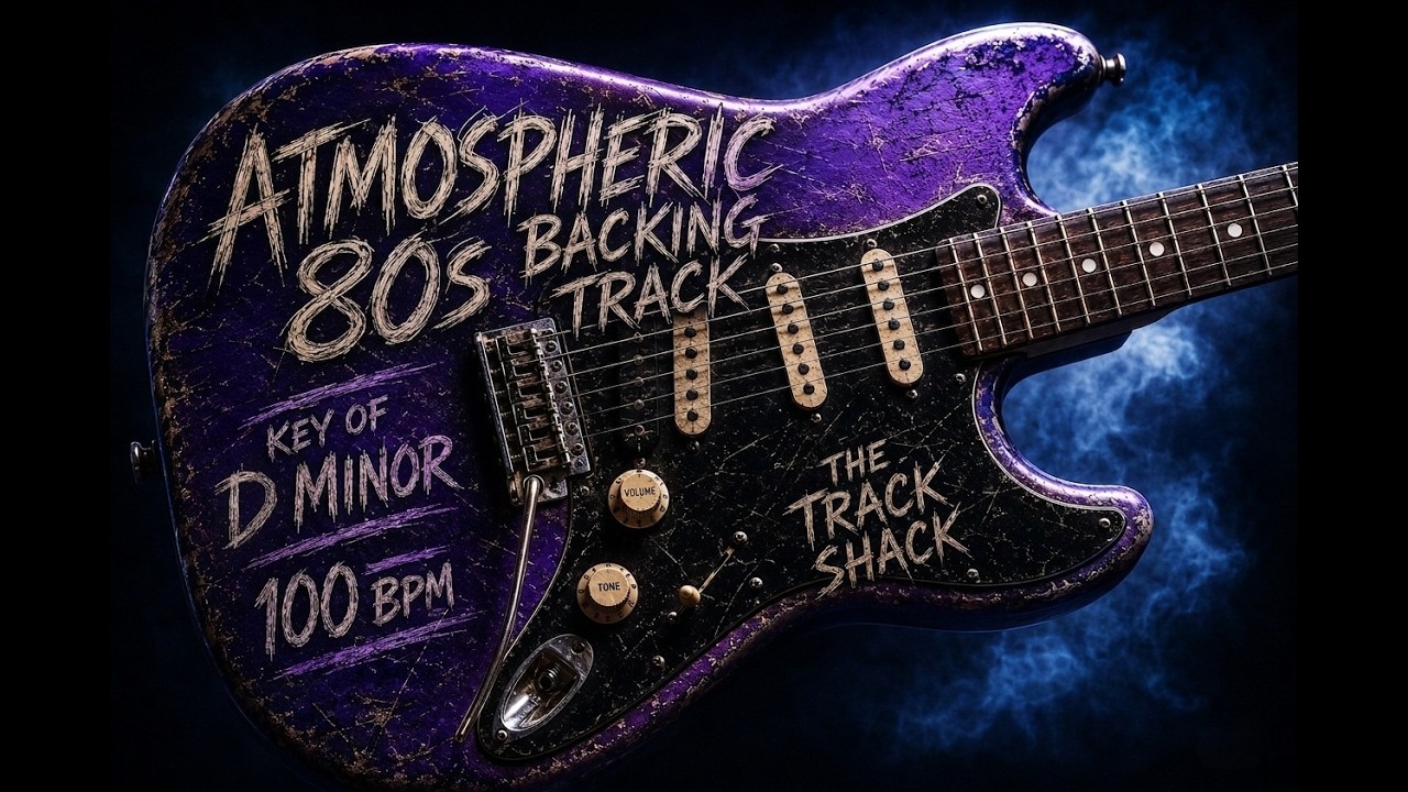 Atmospheric 80s Rock Backing Track in D Minor &ndash; Dreamy Progression at 100 BPM