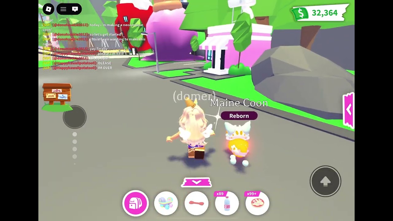 Making a neon mainecoon in adopt me!