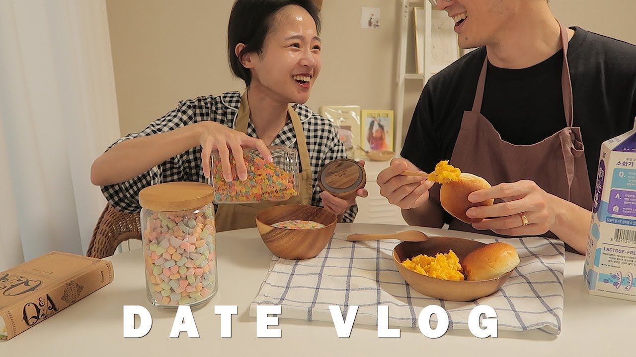 (eng)커플 브이로그_남친과 집에서 놀기🍞맛있는거 해먹고 다도하고 영화보는 데이트일상