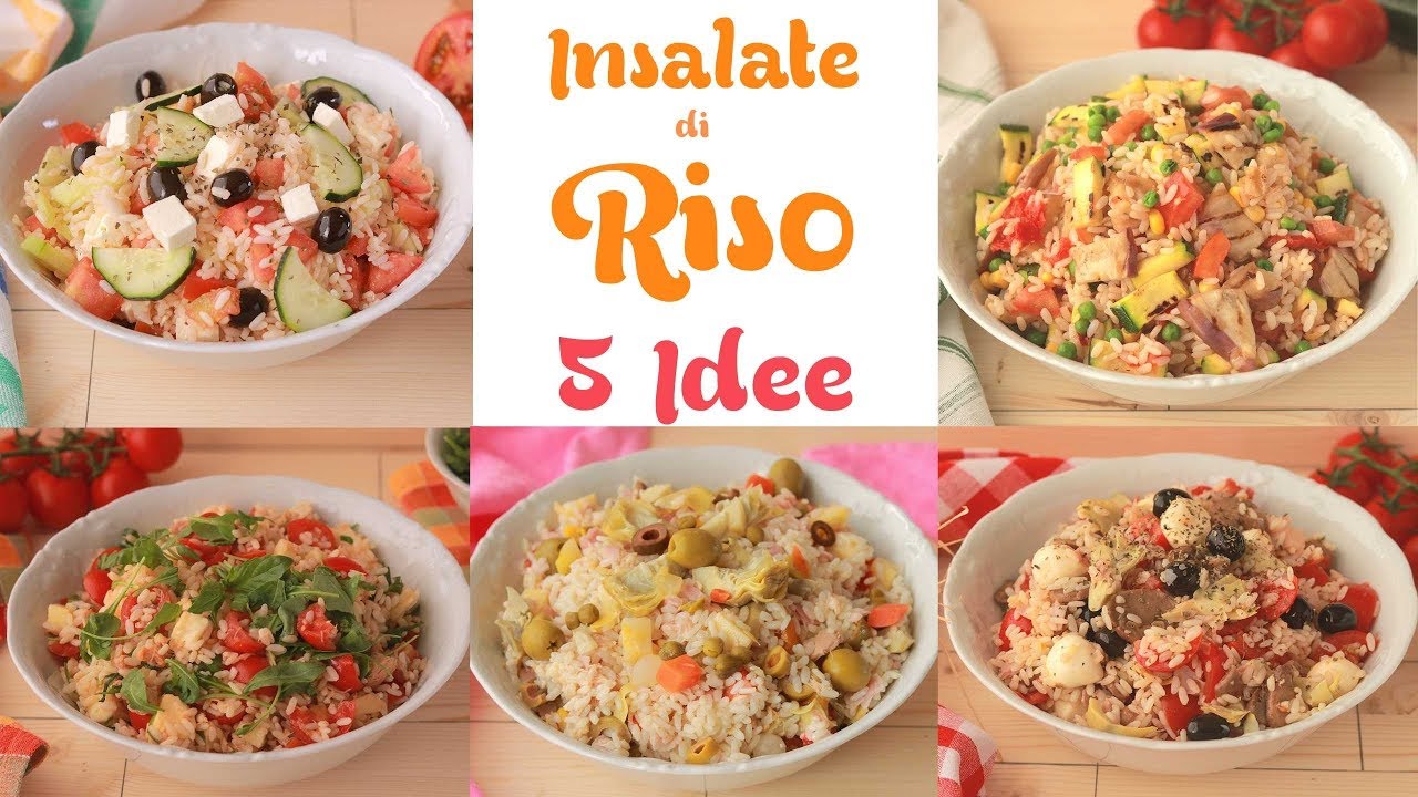 INSALATE DI RISO 5 IDEE perfette per l'estate 🏖 | Facili e veloci |  Lorenzo in cucina