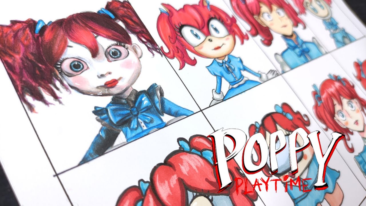 Drawing POPPY in Different Styles / POPPY PLAYTIME