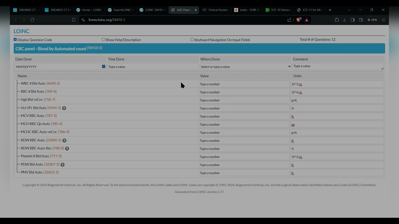 Using LOINC Browser (tutorial)