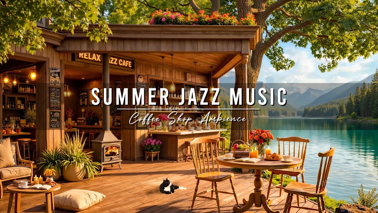 Smooth Summer Morning Jazz 🌞 Cozy Coffee Shop Ambience ~ Jazz Relaxing Music to Start Your Day
