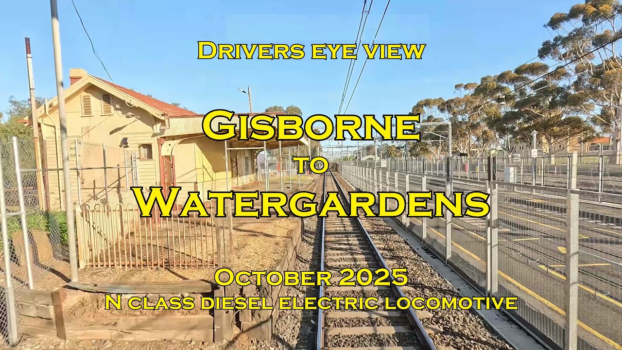 Drivers eye view, Gisborne to Watergardens, N class, Oct 2025