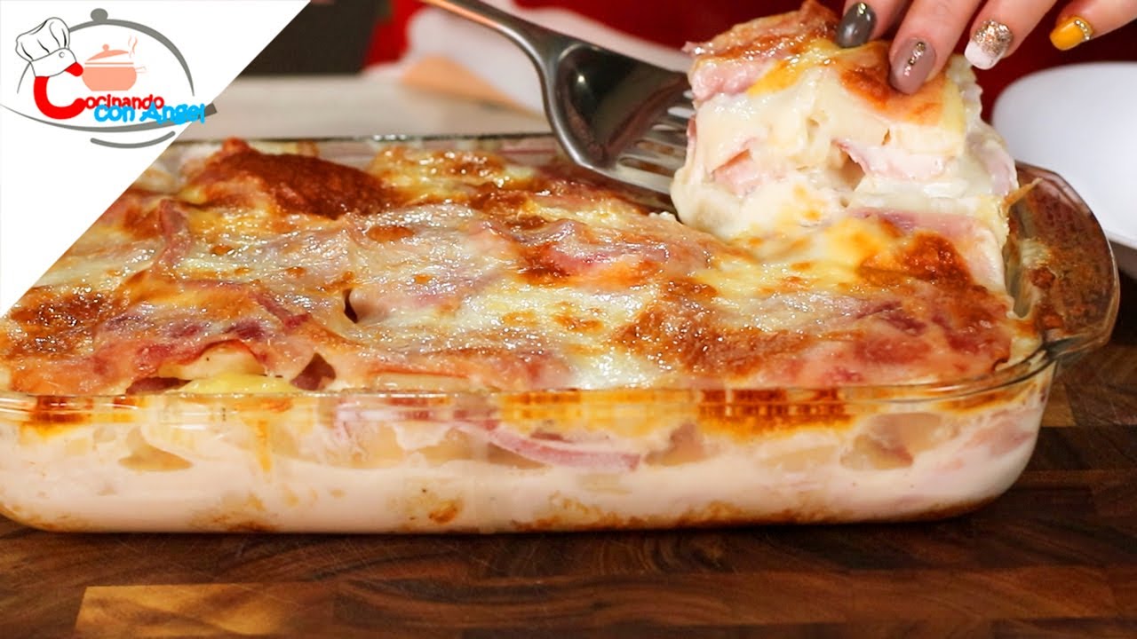 Papas Horneadas Con Jamón y Queso RIQUISIMAS