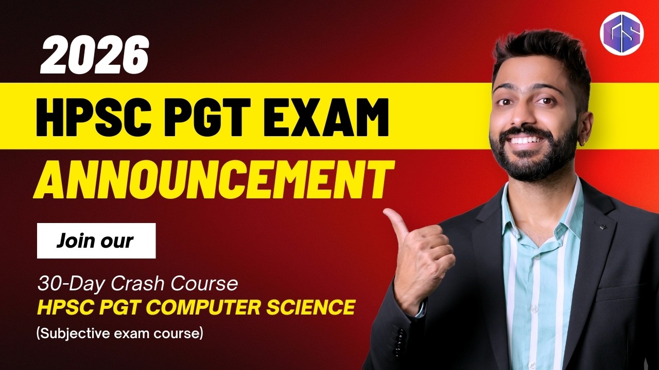 HPSC PGT 2026 EXAM Date out | HPSC PGT 30-Day Crash Course (Subjective Exam course)