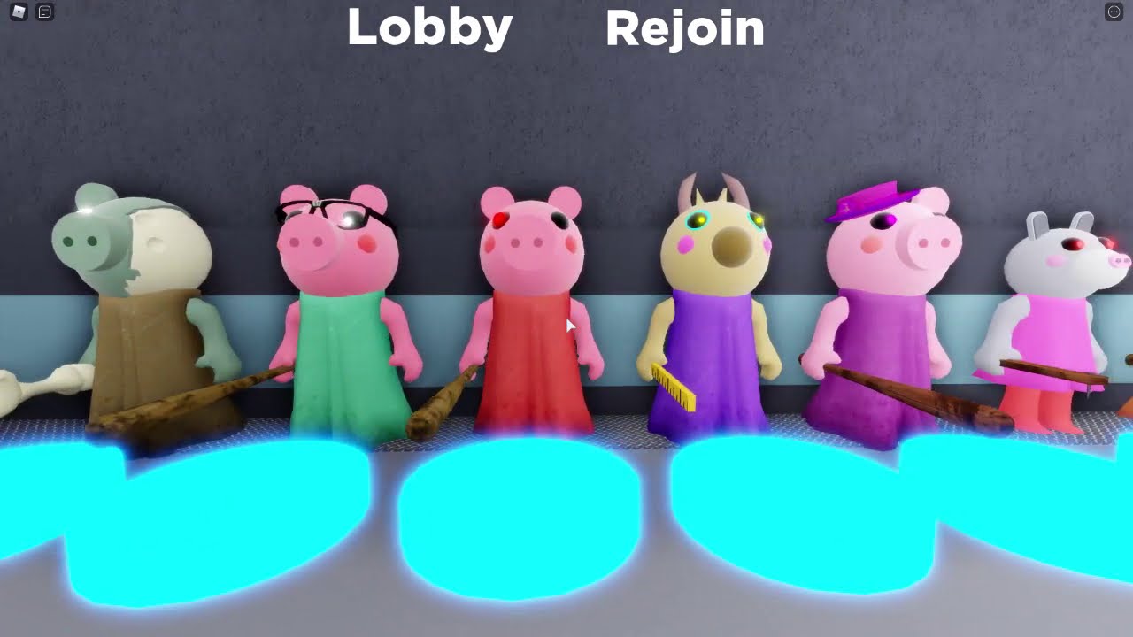 WORLD OF ROBLOX PIGGY ALL SKINS + ALL JUMPSCARES