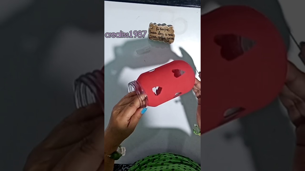 Manualidad para este 14 de Febrero con Reciclaje #diy #lámpara de Corazones