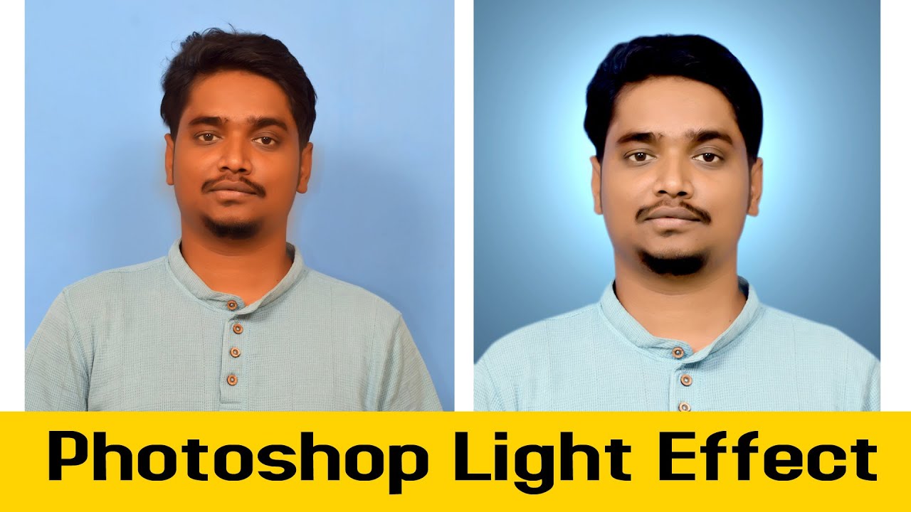 Light Effect in passport size photo Photoshop Hindi hindi tutorial photoshop