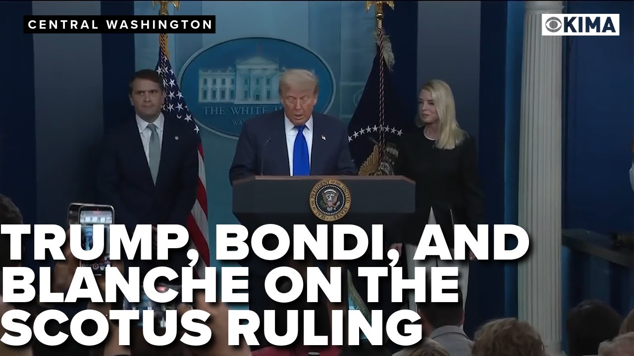 Trump, Bondi, and, Blanche hold a press conference on Supreme Court Ruling