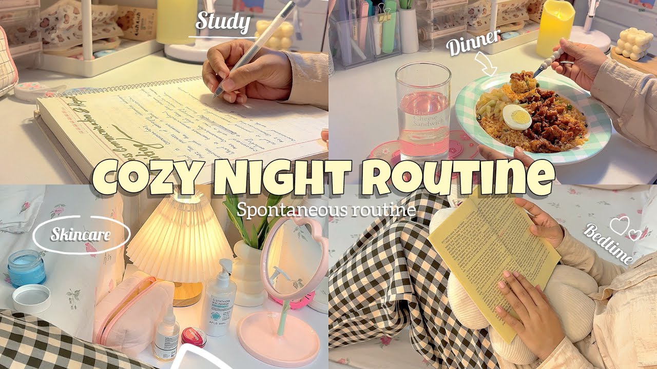 Cozy Night Routine 🌙🌷| Study, Coffee,Dinner & Skincare ✨| aesthetic vlog 🇧🇩