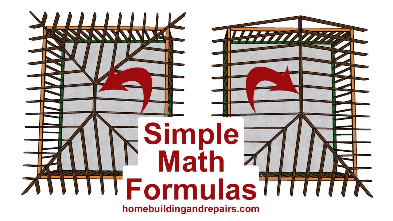 How To Calculate The Length of Hip Roof Framing Ridge - Home Building Tutorial