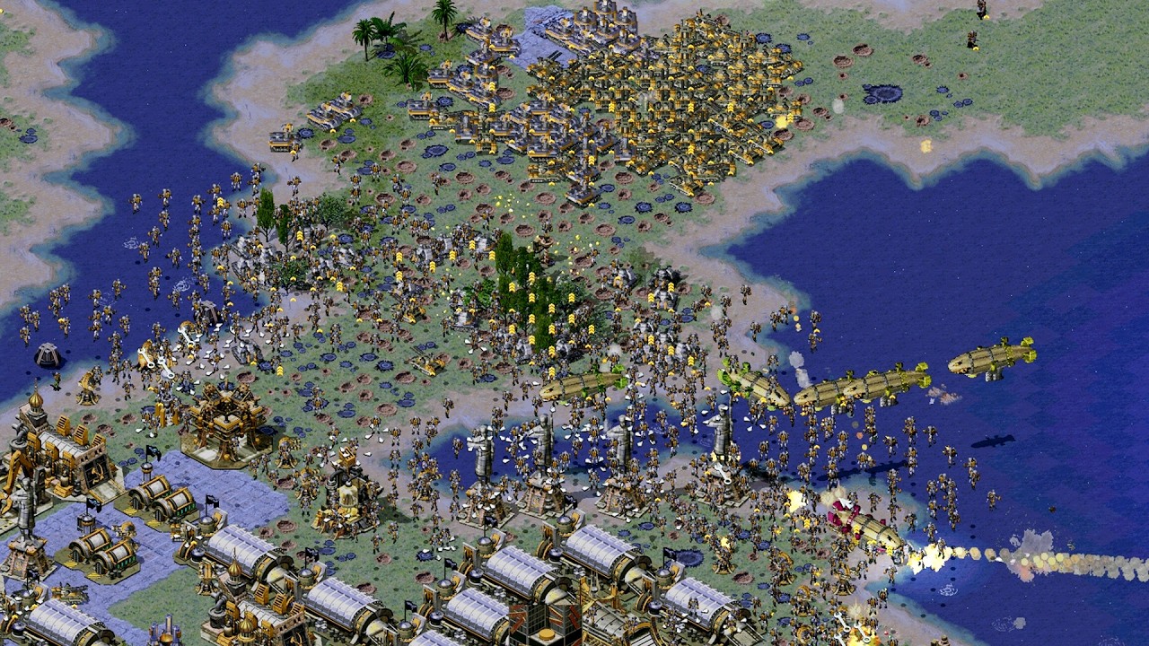 Игровой процесс Red Alert 2 - Red Hunters 2 - Кошмарный ИИ (7 против 1)