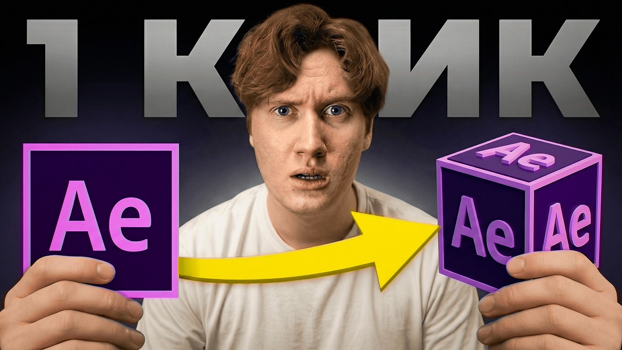 ИЗ 2D В 3D ЗА 1 КЛИК В AFTER EFFECTS
