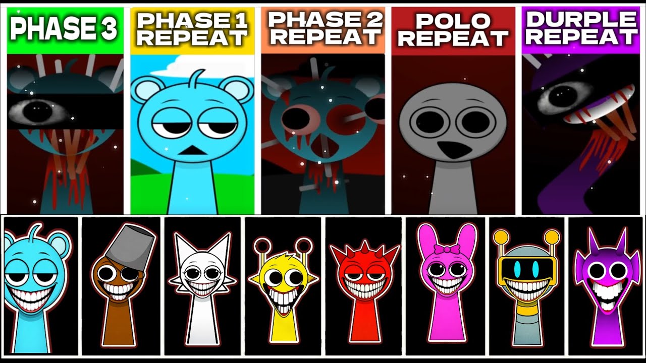 Sprunki But Phase 1, Phase 2, Polo And Durple REPEAT After PHASE 3