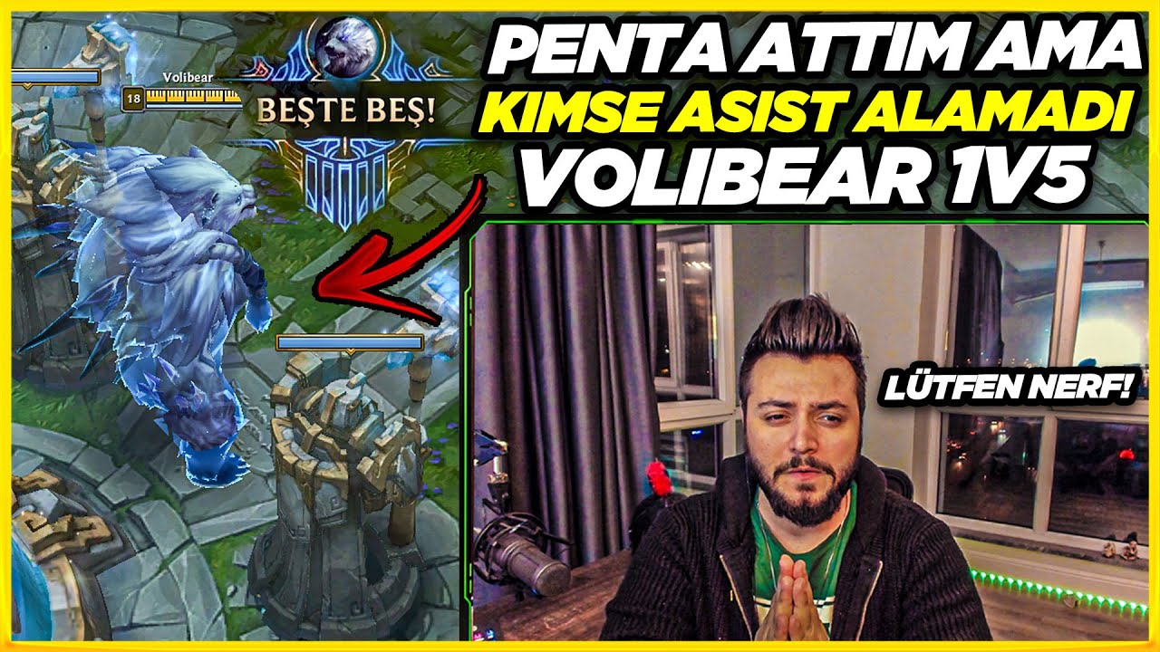 S11 VOLİBEAR TAM BİR CANAVAR!! | ÖLMEK BİLMİYOR |1v5 PENTA ATTIM!! | Elayja - Volibear