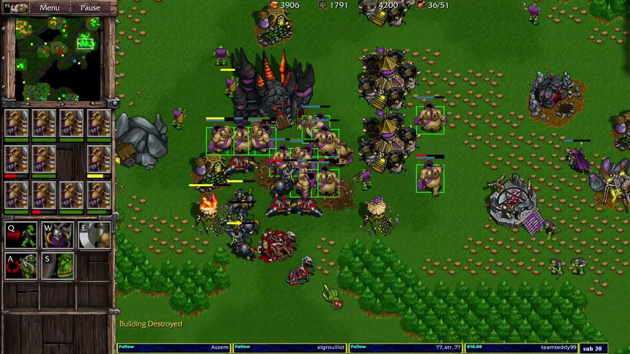 Warcraft 2 Remastered Bridge to Bridge Combat 3v3
