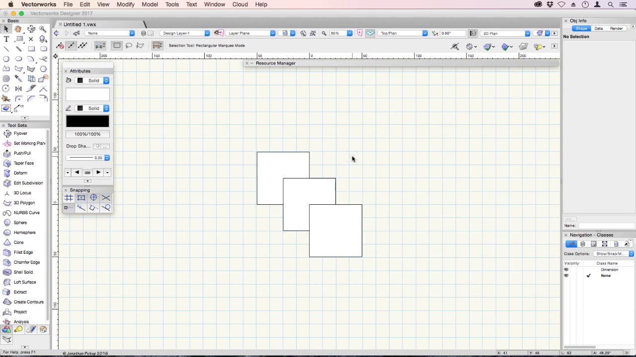 2017 Vectorworks Fundamentals - Cursor Shapes