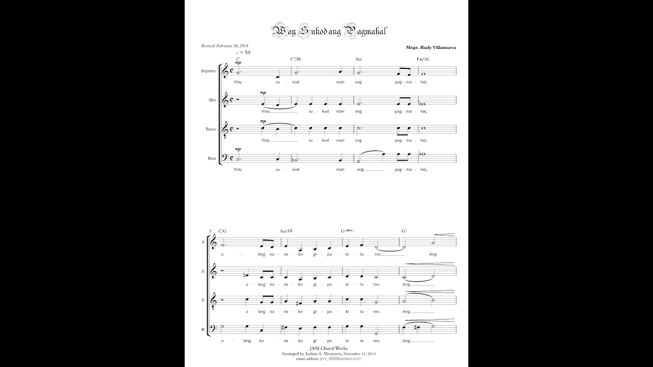Way Sukod ang Pagmahal [SATB]