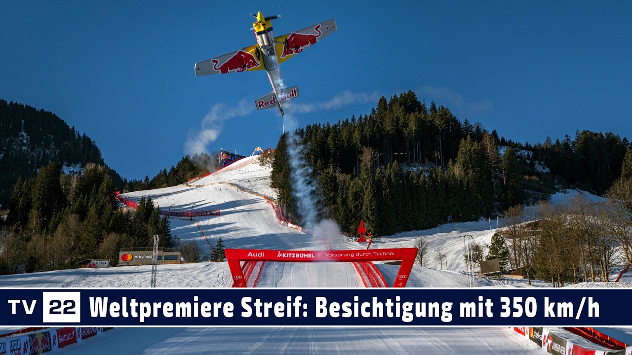 Streif Streckenbesichtigung mit 350 km/h und 10 G -  Dario Costas unglaublicher Flug in Kitzbühel