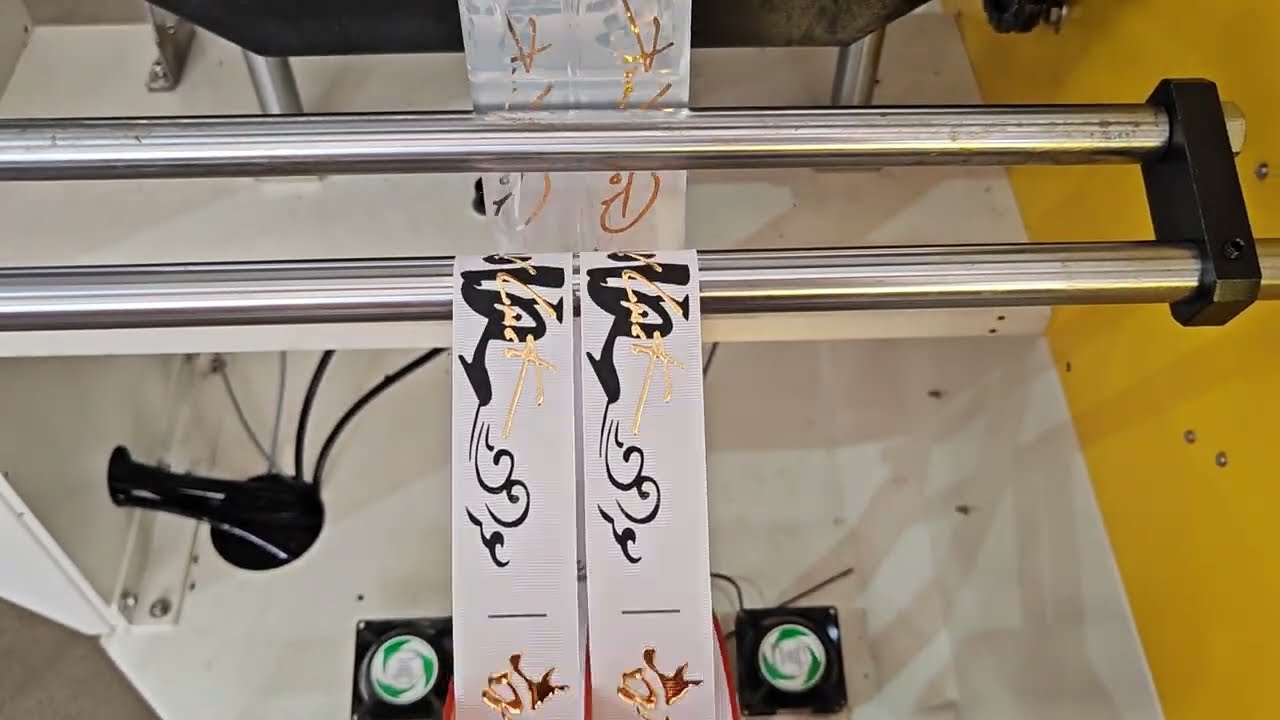 2 Color Polyester Grosgrain Ribbon Silk Screen Label Printing Machine Gold Foil Hot Stamping Machine