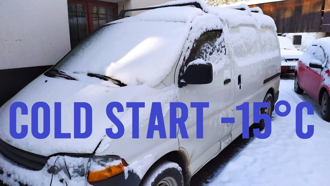 Toyota HIACE | 2.5D 58KW | DIESEL | COLD START | -15°C | Po půl roce stání | LOW BATERY| Nastartuje?