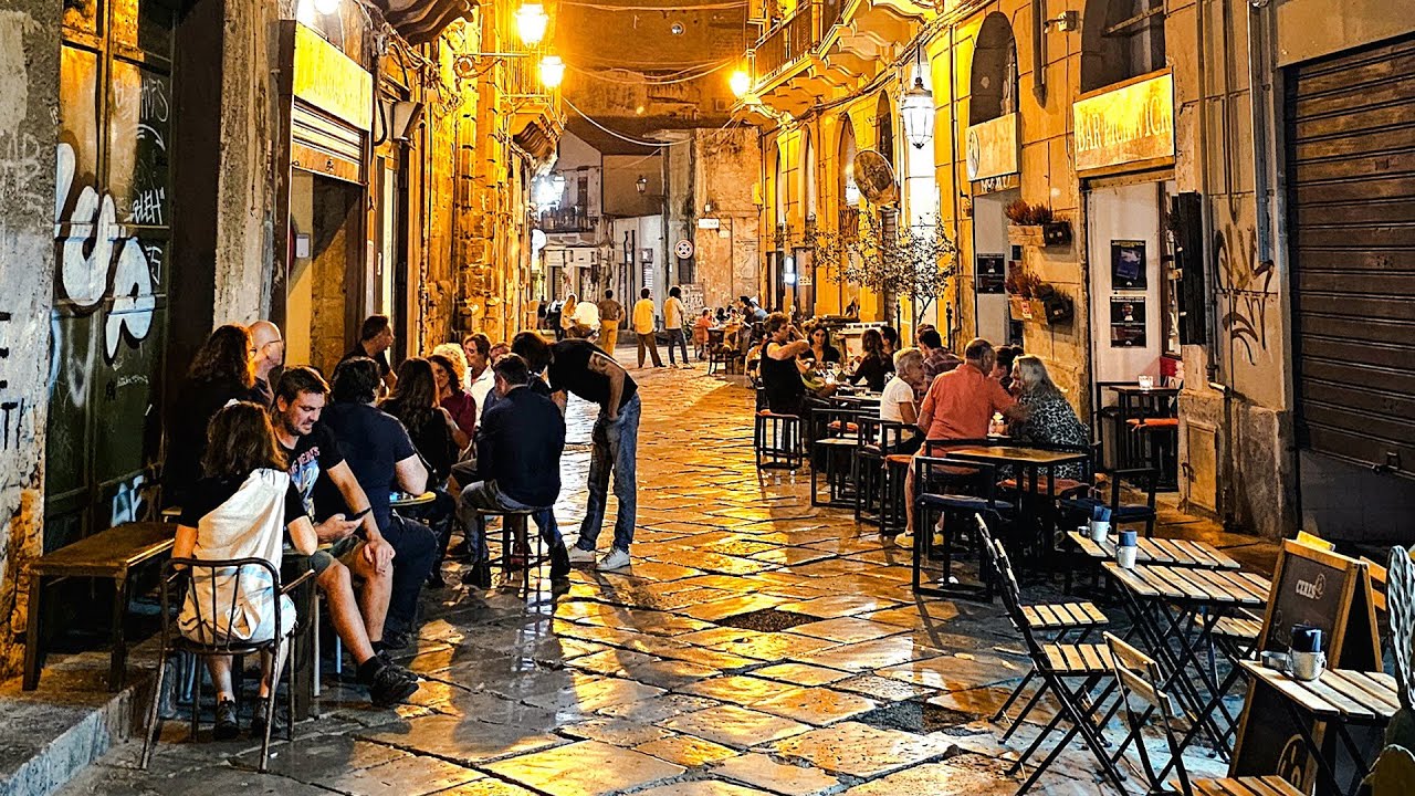 Day And Night In Palermo, Sicily