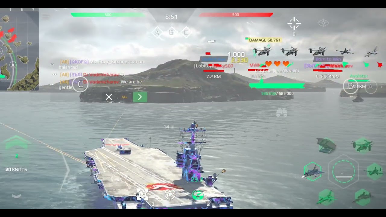 Soooo unbalanced USS. Enterprise vs 4 and a bot in Domination.  @modernwarshipsgameplay-m8y 
