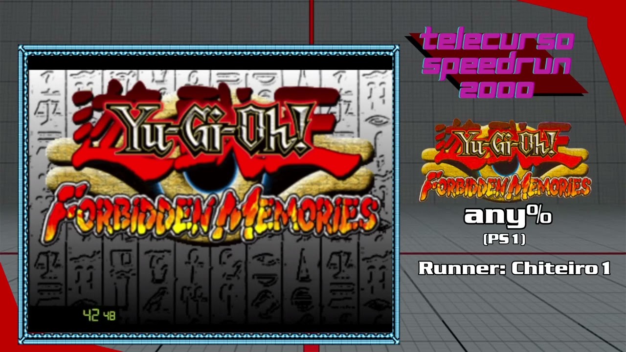 TELECURSO SPEEDRUN 2000 - Yu-Gi-Oh! Forbidden Memories (Any%) com Chiteiro - TUTORIAL YU-GI-OH! FORB