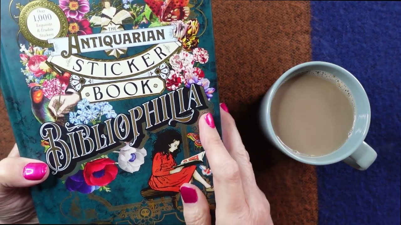 ASMR | Bibliophilia! A 2nd (Huge!) Antiquarian Sticker Book Show & Tell! Whispered at Tea Time!